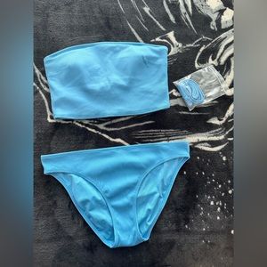 Blue Bandeau Bikini
